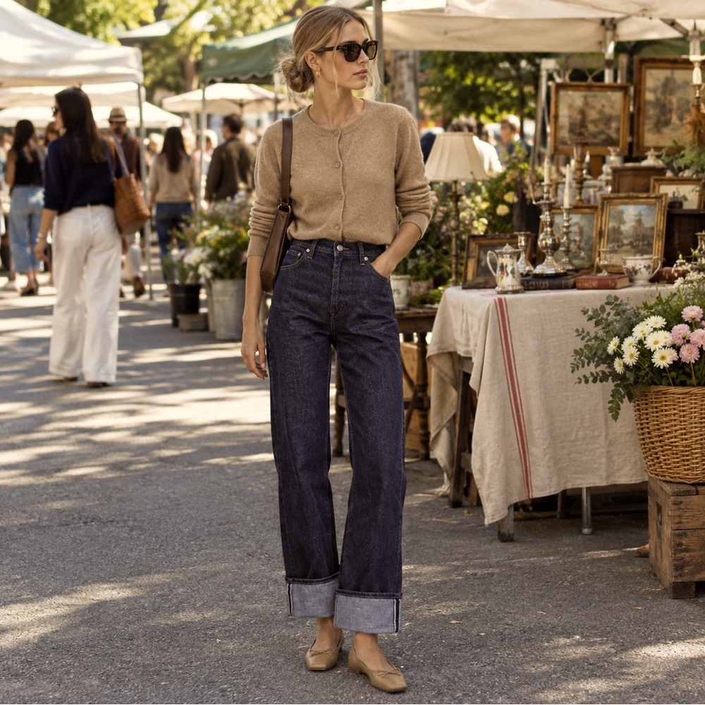Full Count 0107SS Women’s Wide Straight “Monroe” Denim